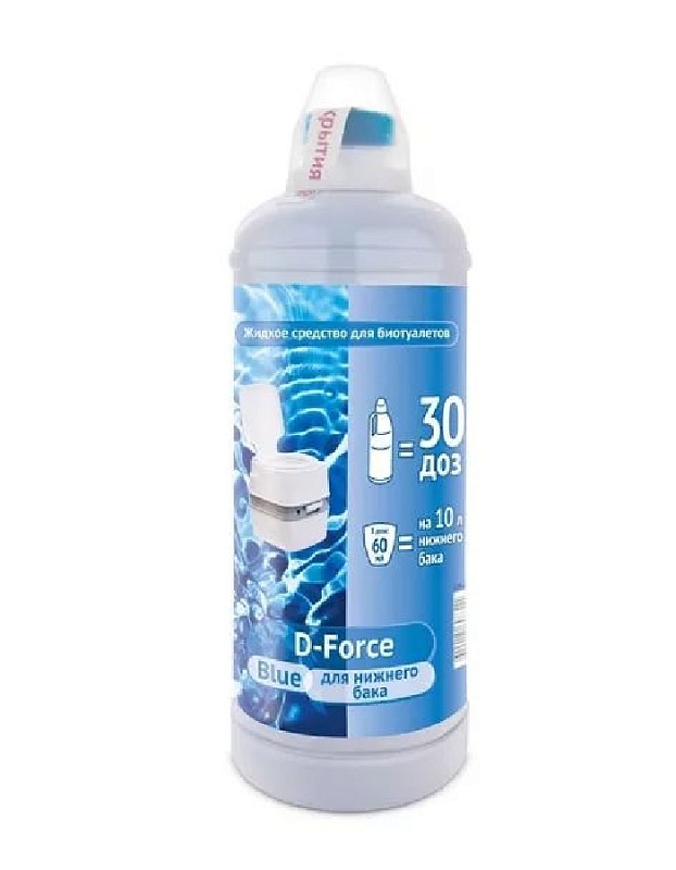 Жидкое средство для биотуалетов D-FORCE blue (для нижнего сливного бака биотуалета) 